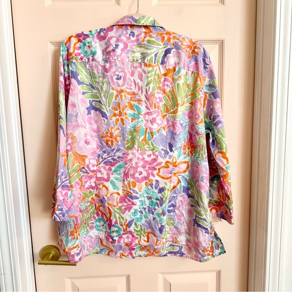 Pink floral Ralph Lauren button up - Picture 4 of 4